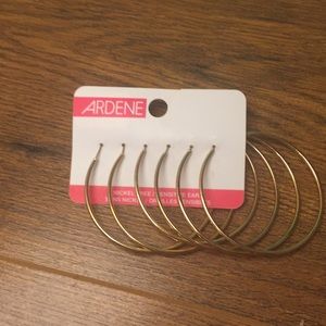 ARDENE golden hoop earrings.